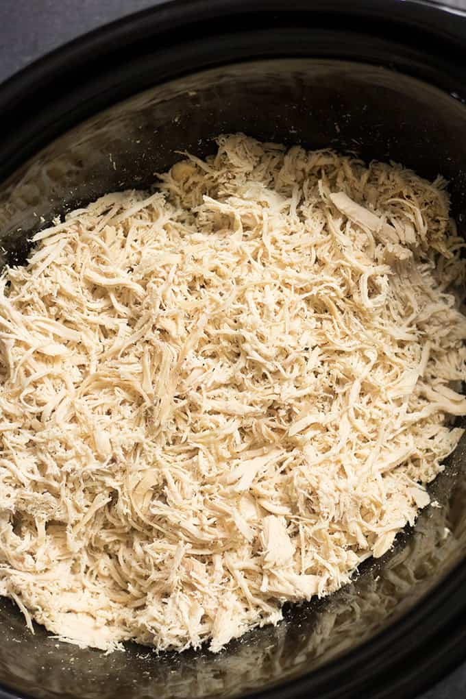 best way to shred chicken in a crock pot