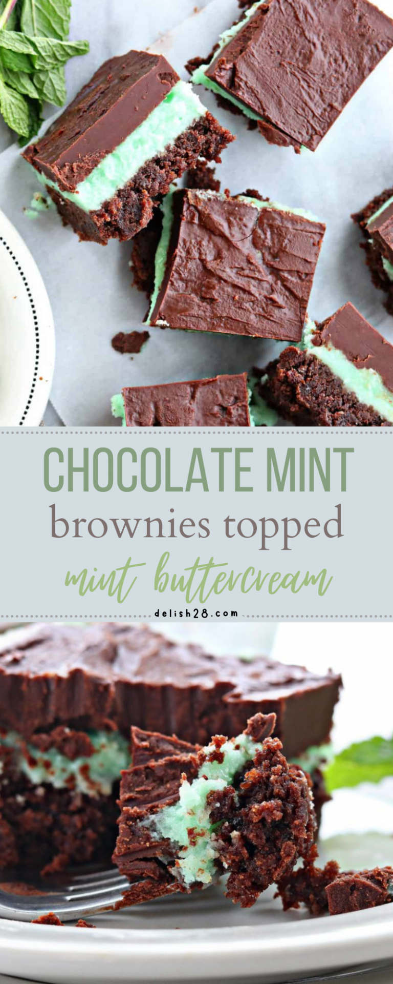 Chocolate Mint Brownies - Delish28