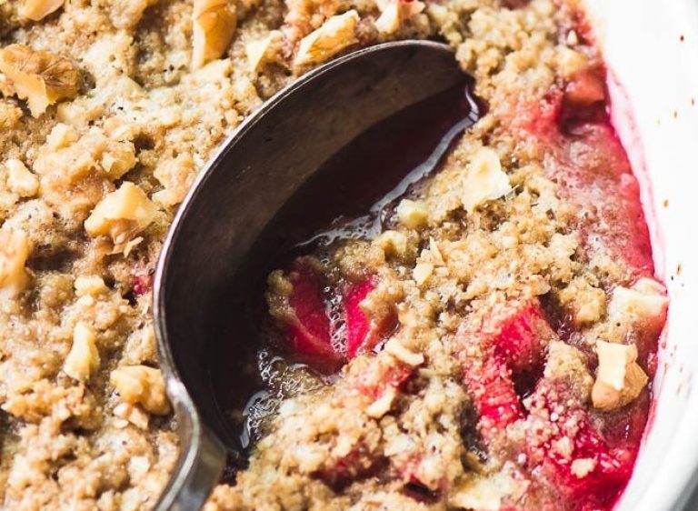 Gluten Free Rhubarb Crisp With Cardamom And Vanilla • The View From