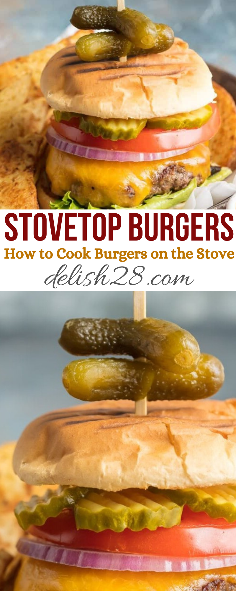 STOVETOP BURGERS - HOW TO COOK BURGER ON THE STOVE - delish28